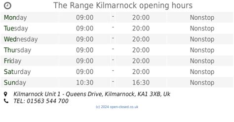 next kilmarnock|next kilmarnock opening times.